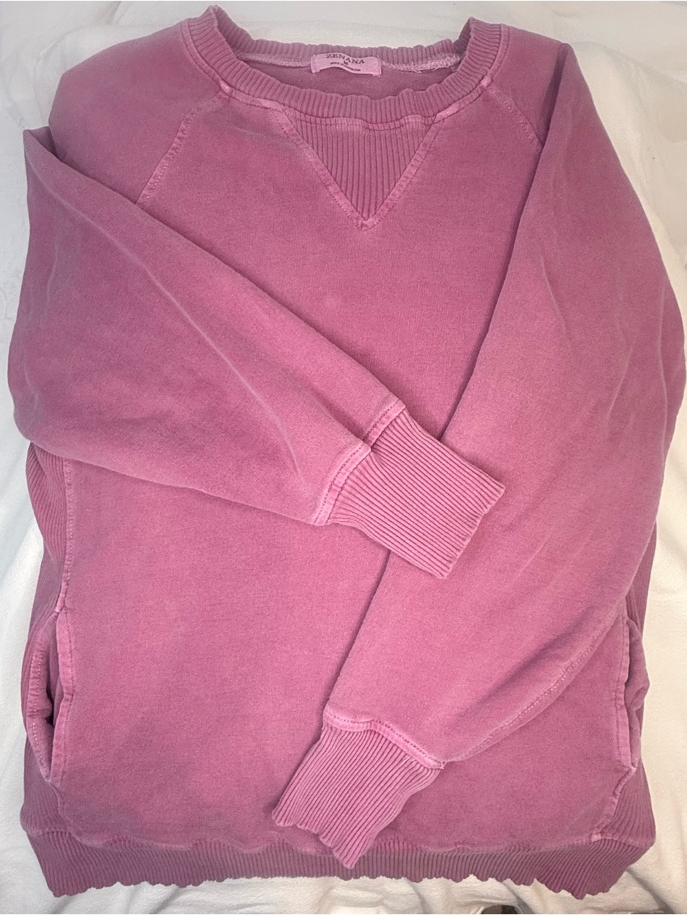 Zenana Outfitters Dusty Mauve Crewneck Sweatshirt